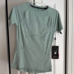 NWT-Spyder Women's Sage Green Short Sleeve Tee